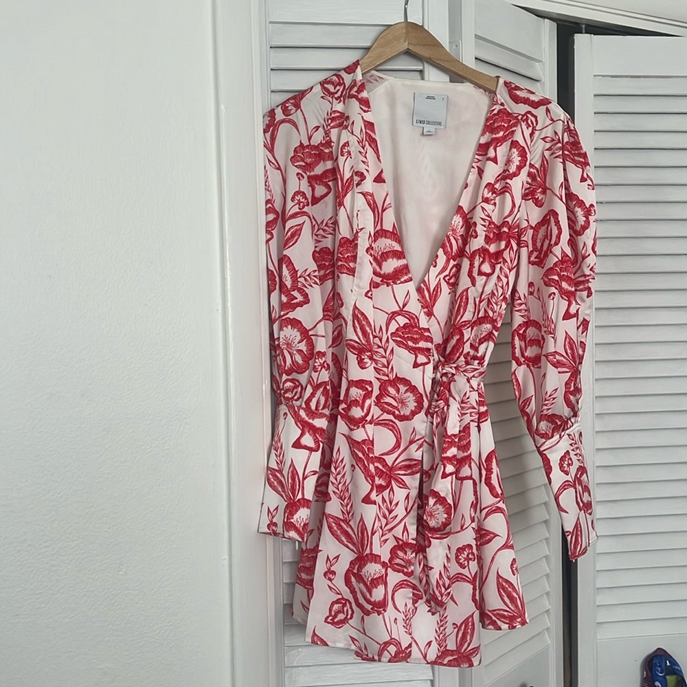 C/MEO Collective Red and White Mini dress
